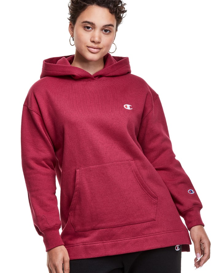 Sudadera Con Capucha Champion Mujer - Reverse Weave Open Bottom ( Rojas Oscuro ) 3561782-MG